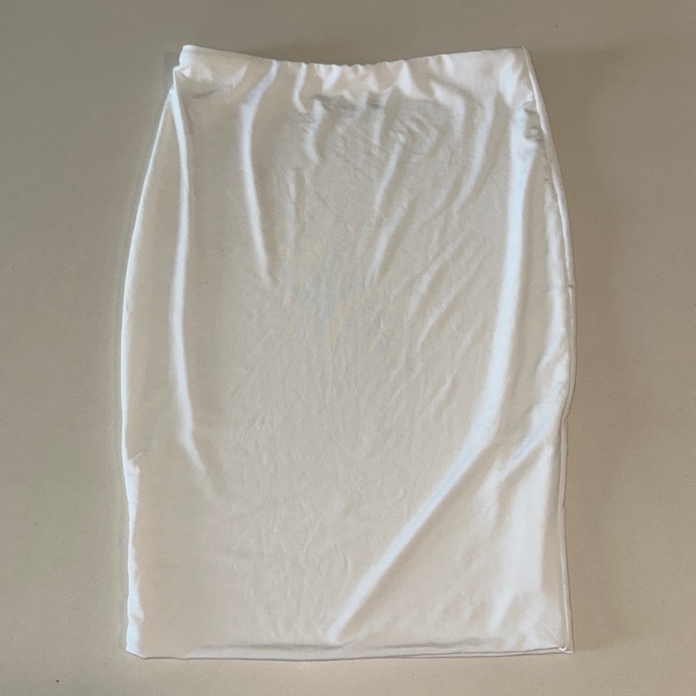 White mini skirt